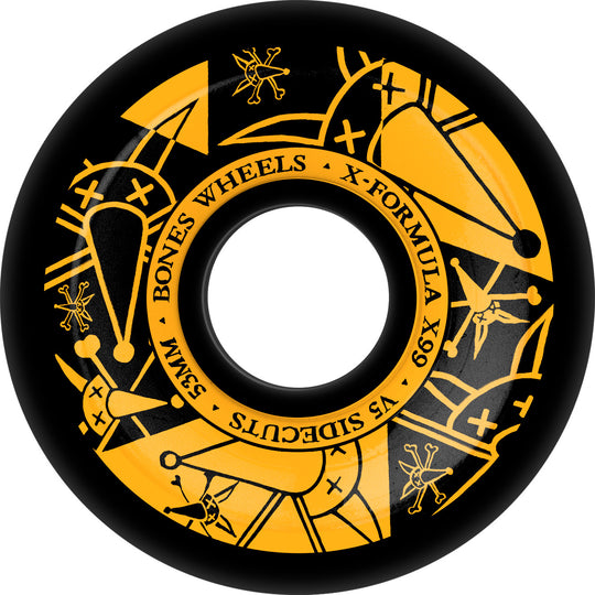 Bones X-Formula Vato Noir V5 Sidecuts 53MM 99A Black (Set of 4)