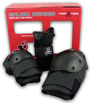 Triple 8 Saver Series 3 Pack Pads Black