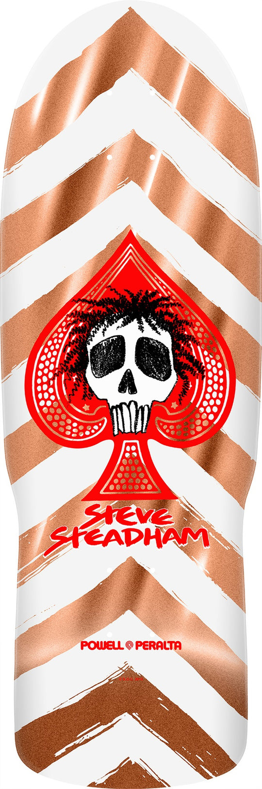 Powell Steve Steadham Skull & Spade Copper Foil Shaped Deck 10.0 X 30.125