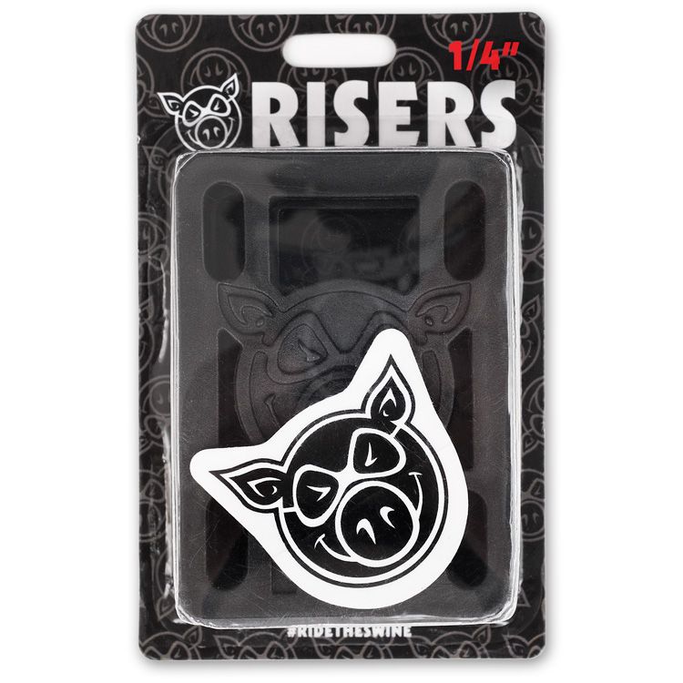 Pig 1/4" Hard Risers Black