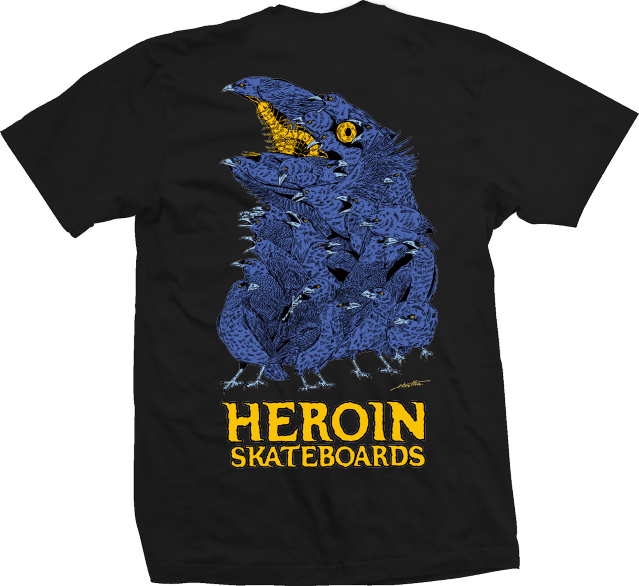 Heroin Crow Black Tee