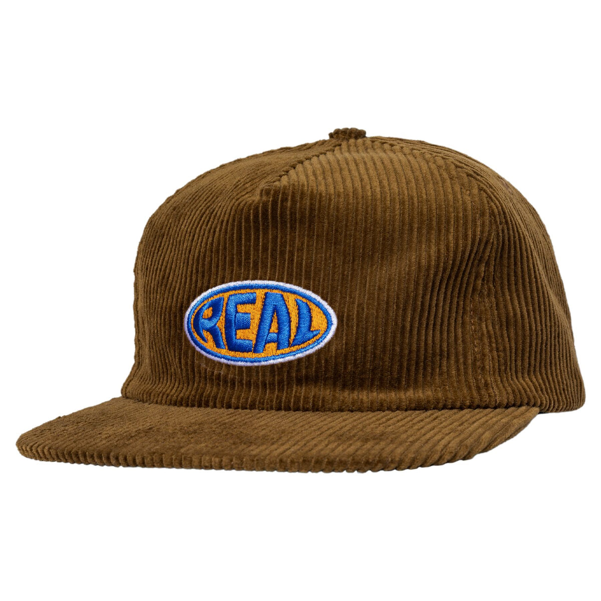 Real Bubble Oval Snapback Hat Brown