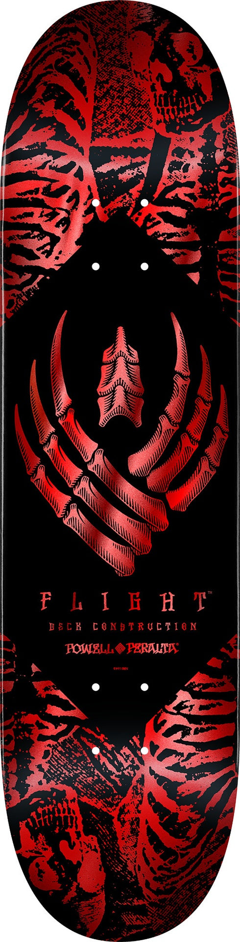 Powell Team Skeleton Red Foil Flight Deck 8.38