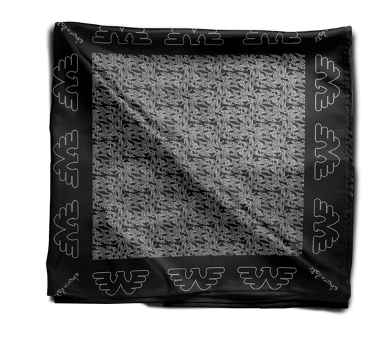 Chocolate Waylon Jennings Chunk Bandana Black