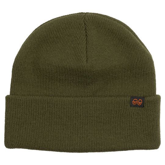 Krooked Eyes Clip Cuff Beanie Olive/Orange