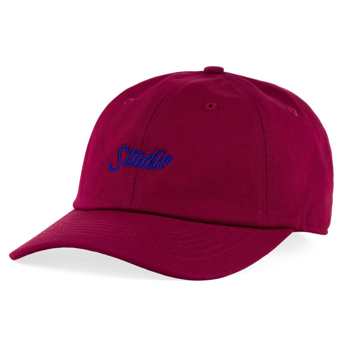 Studio Small Script 6 Panel Hat Burgundy