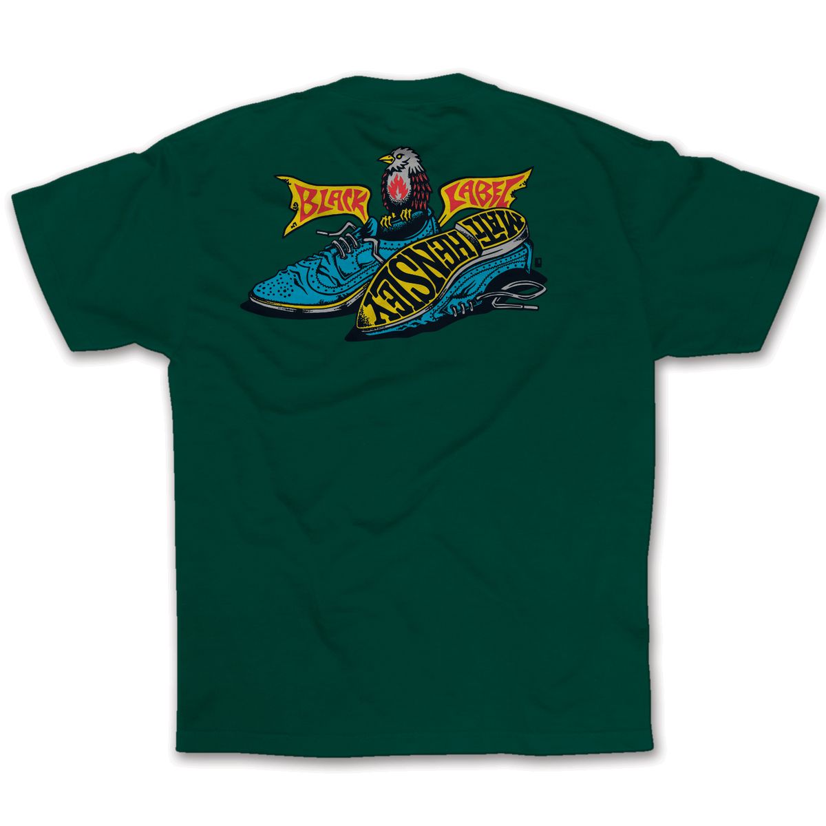 Black Label Matt Hensley Wingtips Forest Green Tee