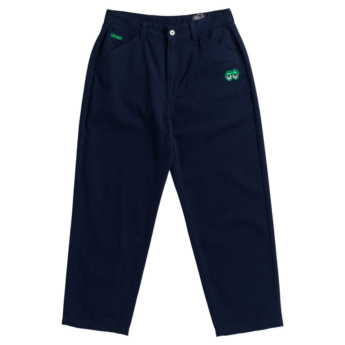 Krooked Eyes Emb Twill Navy/Green Pants