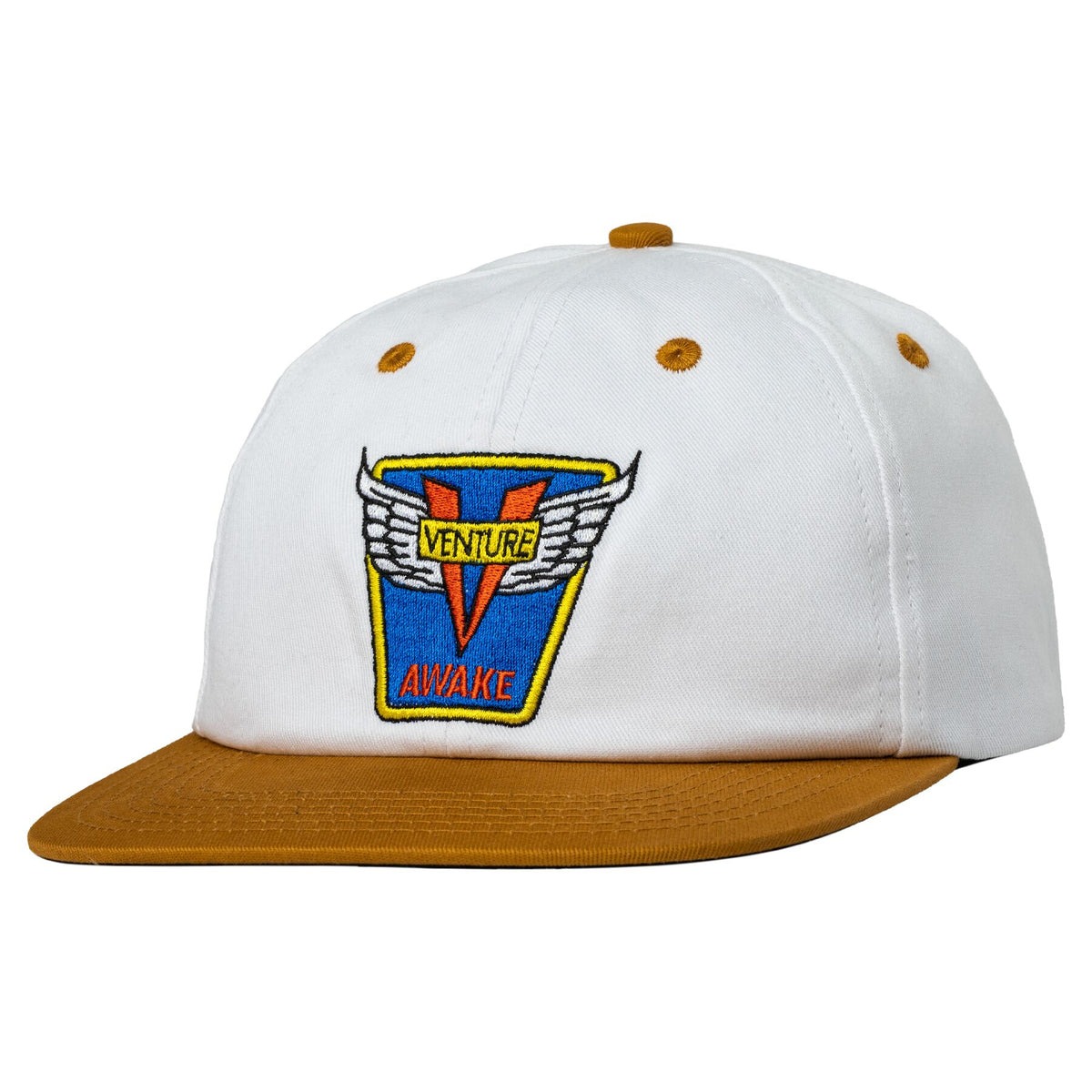 Venture Emblem Strapback White/Khaki