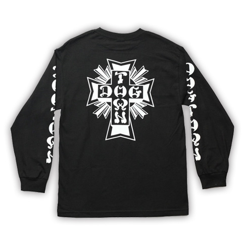 Dogtown Cross Logo Black/White Long Sleeve Tee