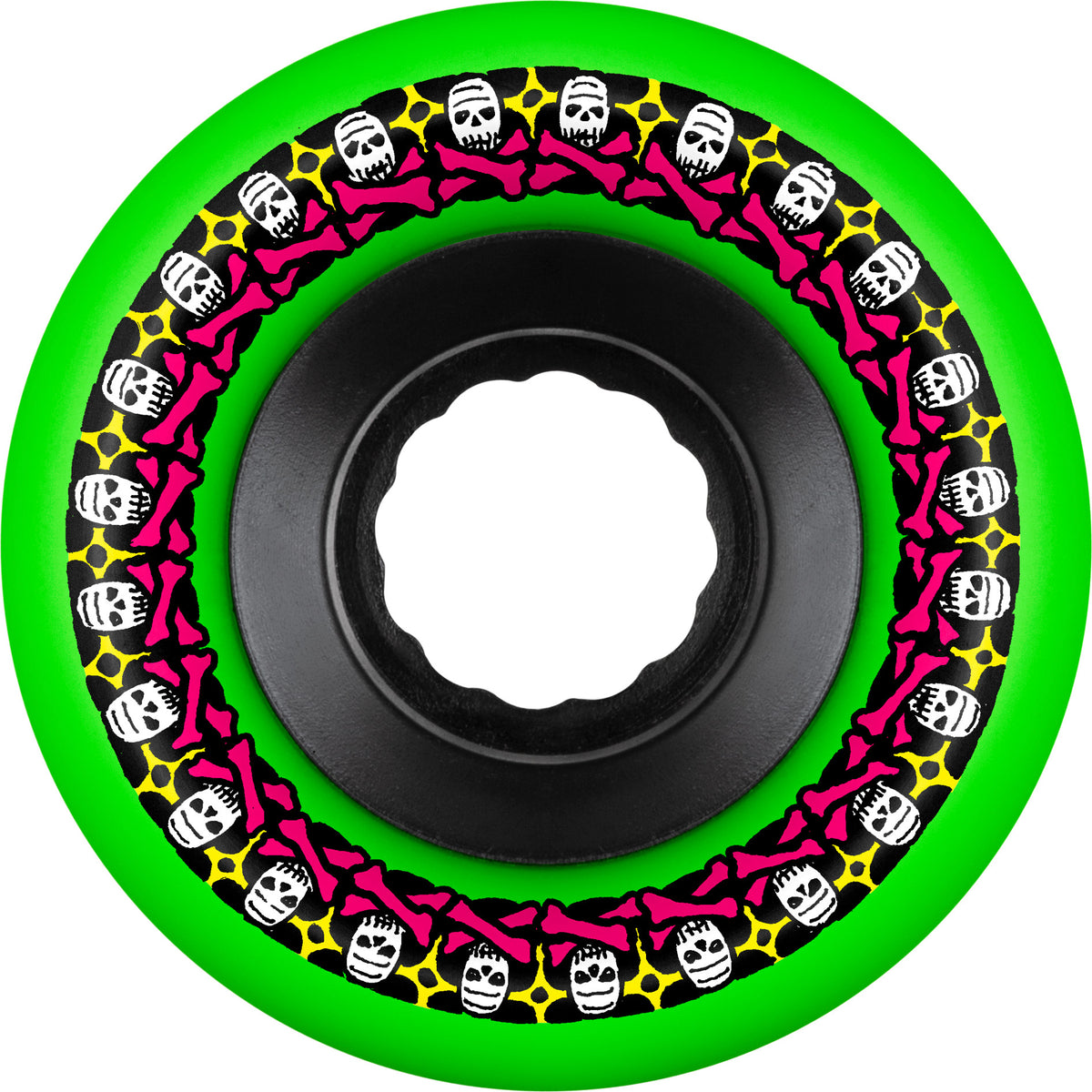 Bones ATF Rough Rider Skull & Bones 56MM 80A Green (Set of 4)