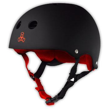 Triple 8 Helmet Sweatsaver Black Matte W/ White XXL (THE HEED)