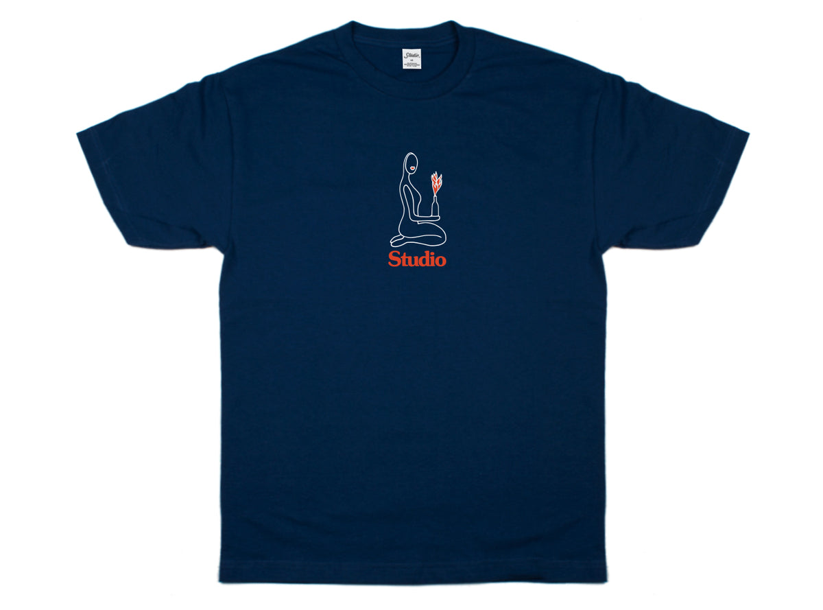 Studio Flame Of Love Navy Tee