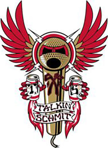 Talkin' Schmit Winged Mic Sticker