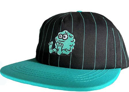 Snot Pinstripe Snapback Hat Black