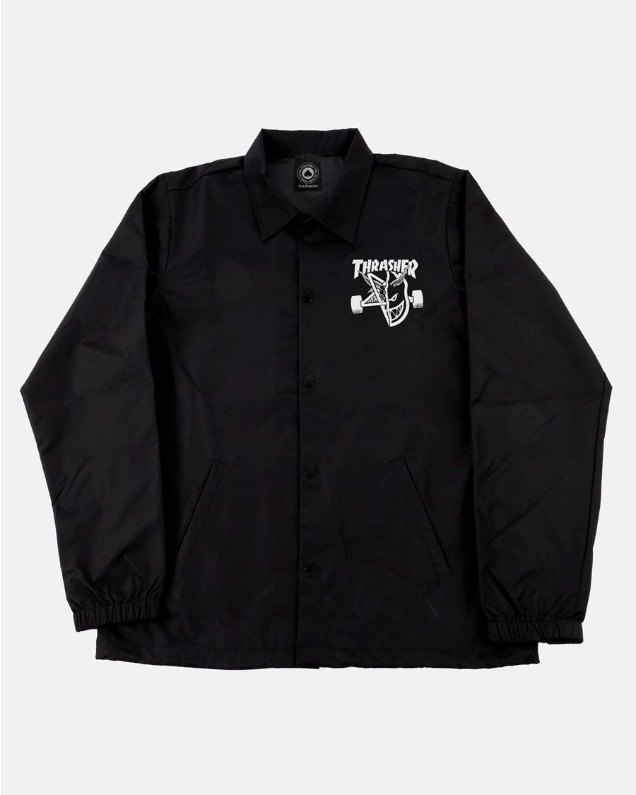 Thrasher X Spitfire Thrash & Burn Coach Jacket Black