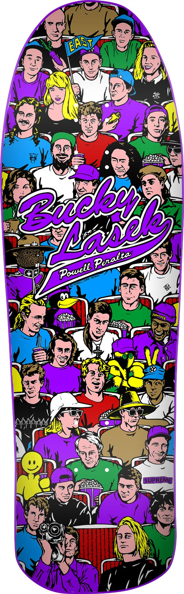 Powell Bucky Lasek Stadium Ravens Purple Reissue Shaped Deck 10.0 X 31.5