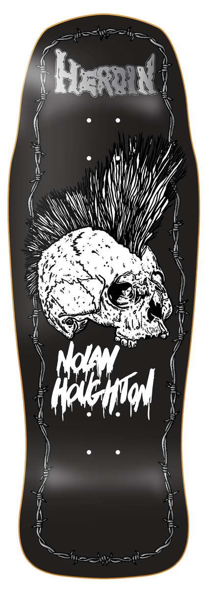 Heroin Nolan Houghton KO2 Skull Shaped Deck 10.25