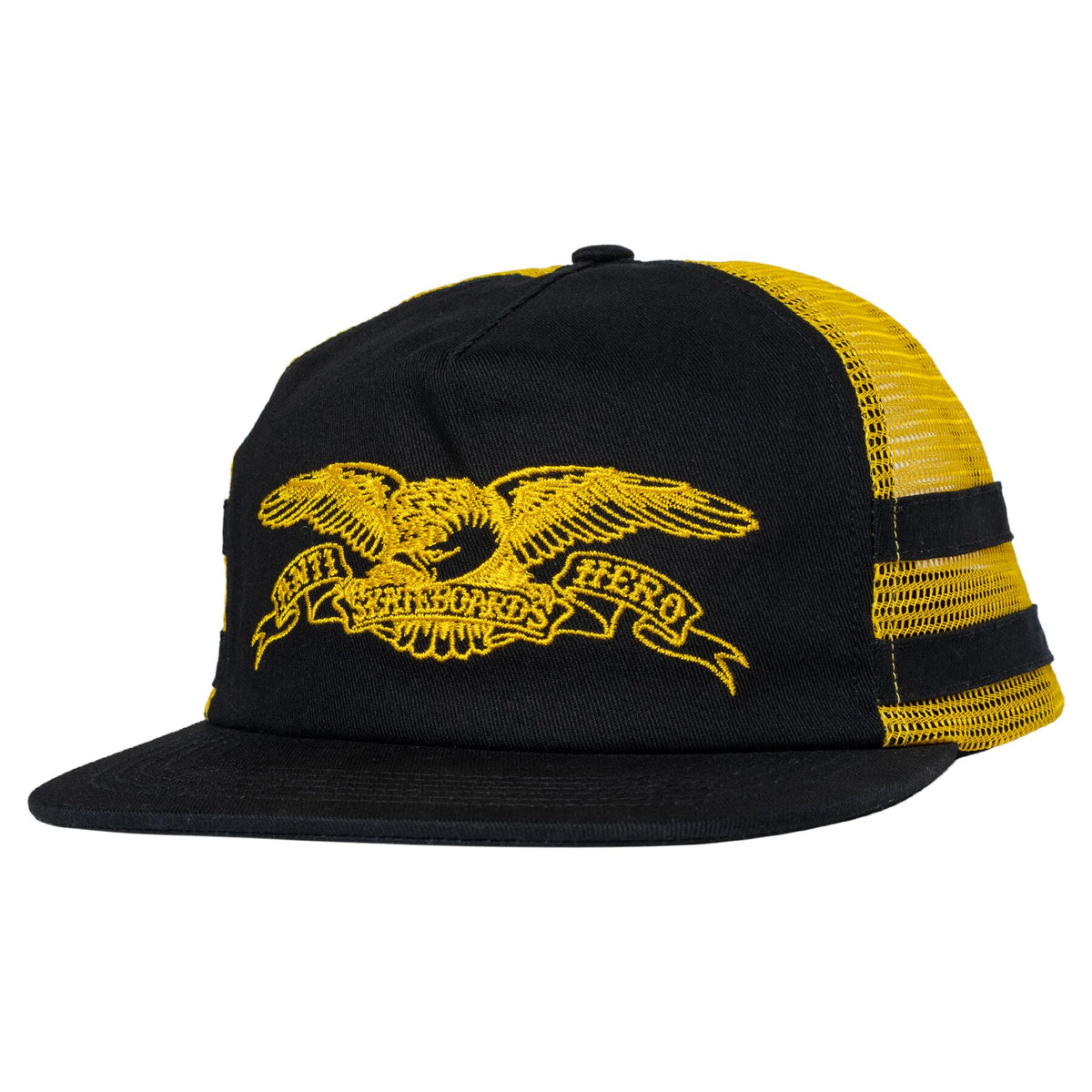 Anti-Hero Basic Eagle Snapback Hat Black/Yellow
