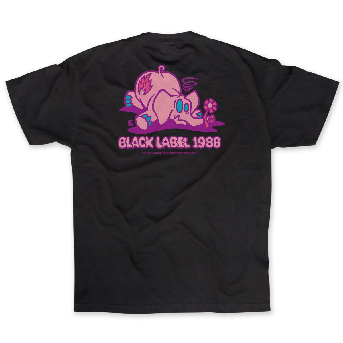 Black Label Pink Elephant Black Tee