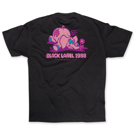 Black Label Pink Elephant Black Tee