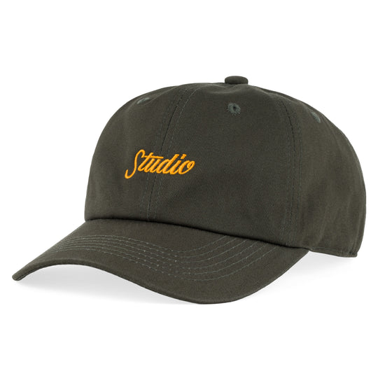 Studio Small Script 6 Panel Hat Olive