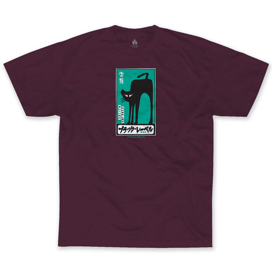 Black Label Elijah Akerley Black Cat Maroon Tee