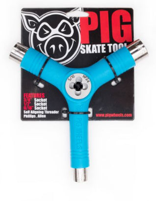 Pig Tri-Socket Threader Skate Tool Blue
