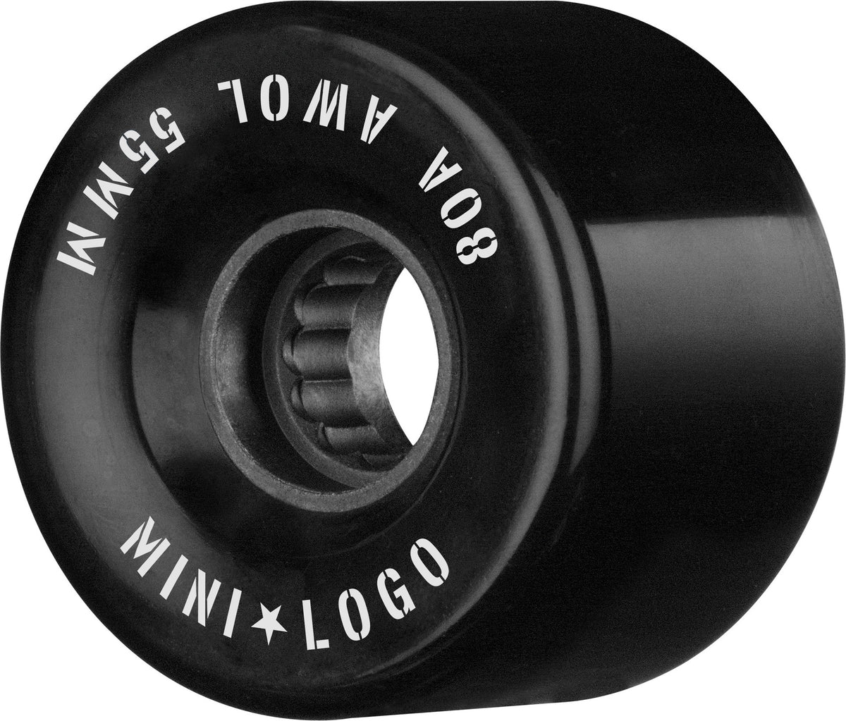 Mini-Logo A.w.o.l. Black 55MM 80A (Set of 4)