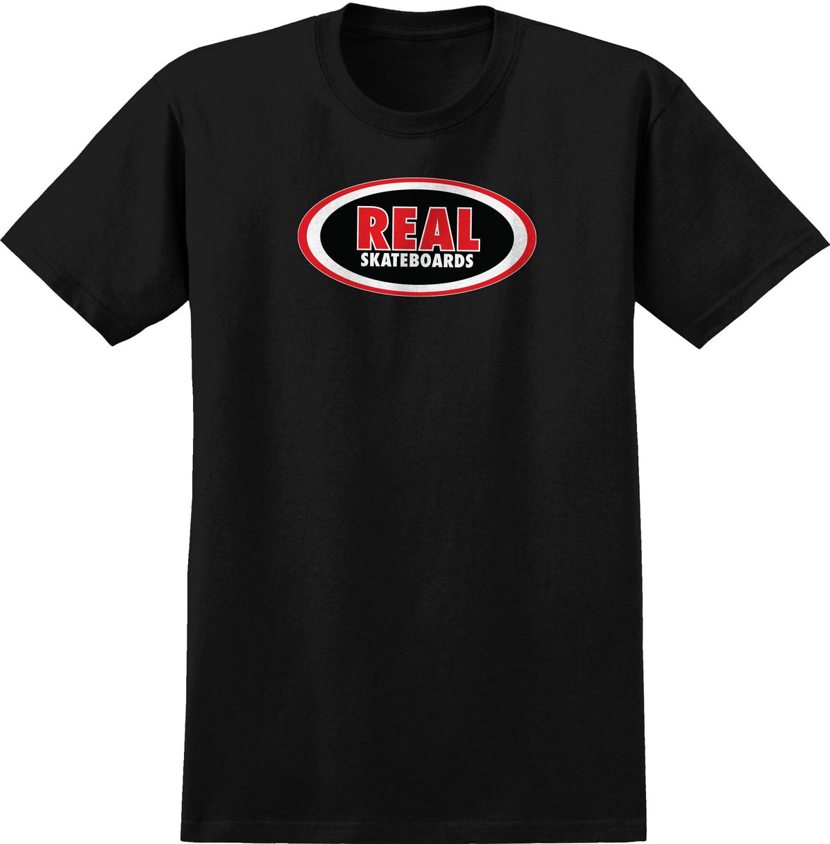 Real Oval Black/Red/White Tee