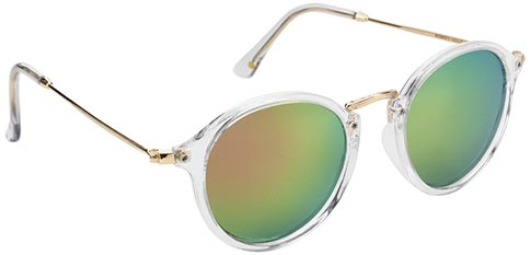 Glassy Klein Clear/Pink Mirror Polarized Sunglasses