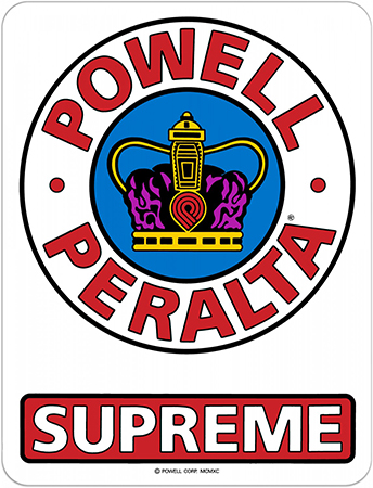 Powell Supreme OG Red/White/Blue 6" Sticker