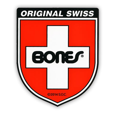 Bones Swiss Shield 3.5" Med Sticker