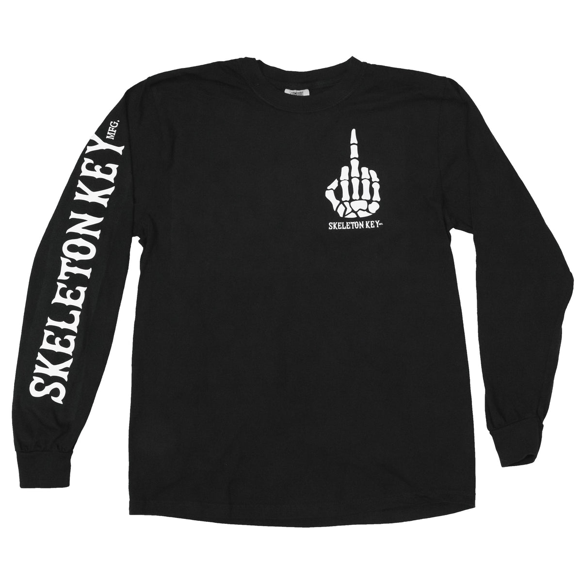 Skeleton Key With All Due Respect Black Long Sleeve Tee