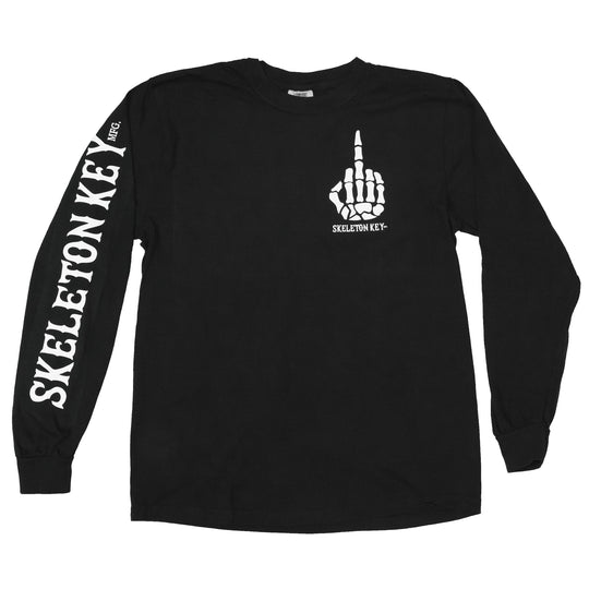 Skeleton Key With All Due Respect Black Long Sleeve Tee