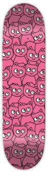 Meow Team Sticker Pile Pink Mini Deck 7.25 X 29.00