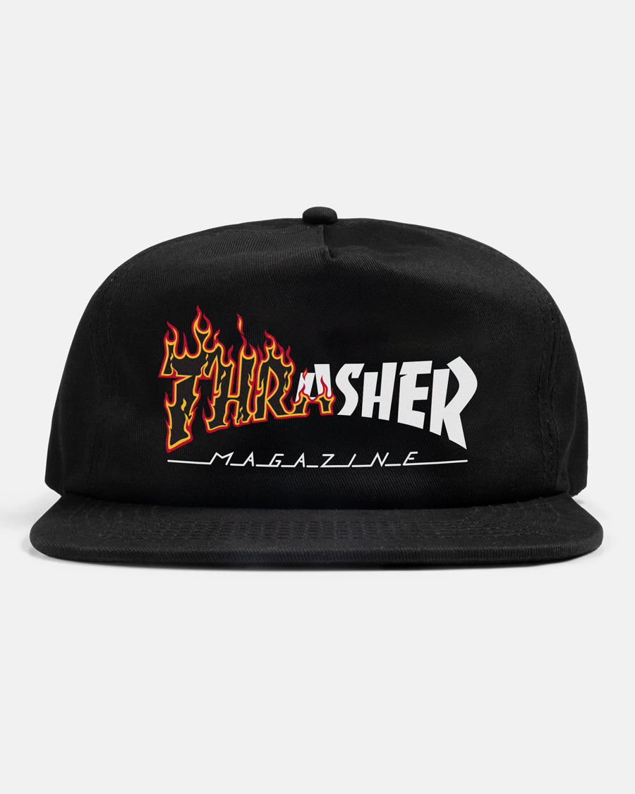 Thrasher Ignite Snapback Hat Black