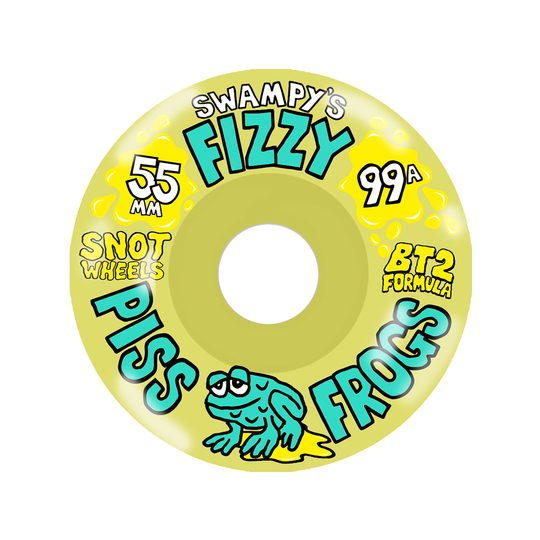 Snot Swampy's Fizzy Piss Frogs Clear Yellow 55MM 99A (Set of 4)