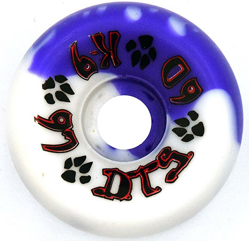 Dogtown K-9 80'S Purple/White Swirl Wheels 60MM 97A (Set of 4)