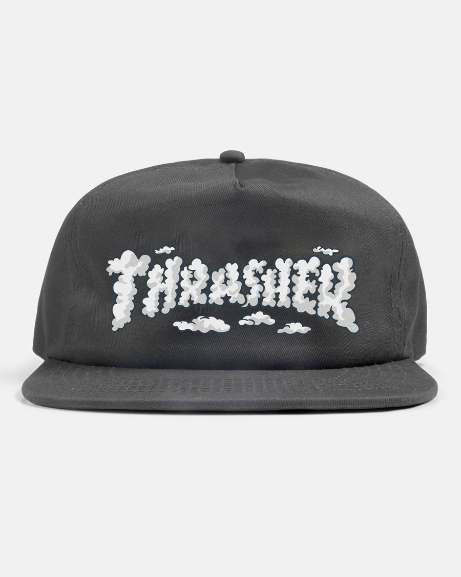 Thrasher Spanky Clouds Snapback Hat Charcoal