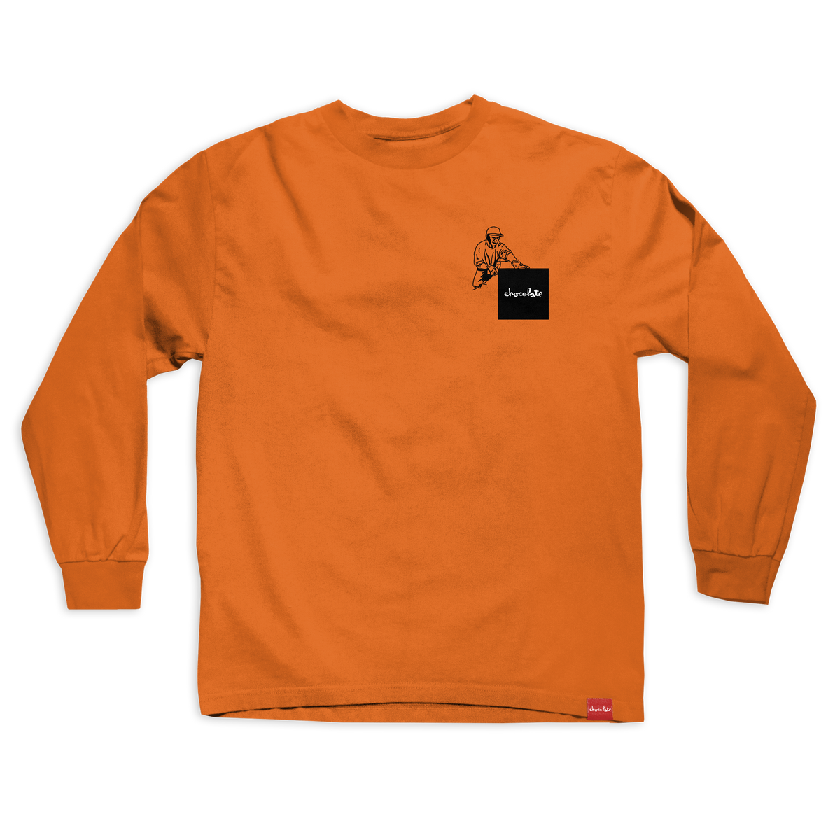 Chocolate Crete & Street Caltrans Orange Long Sleeve Tee