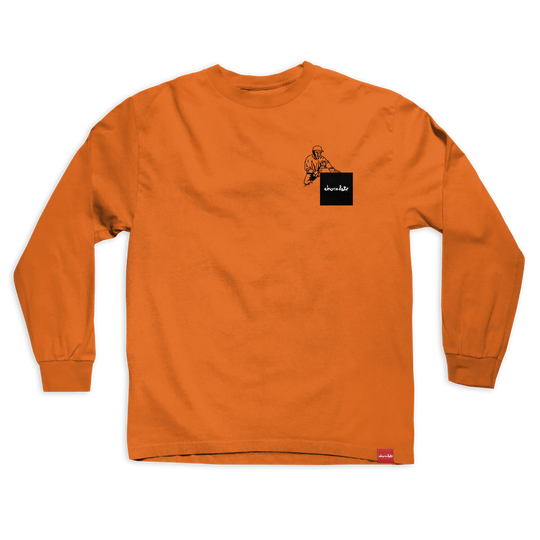 Chocolate Crete & Street Caltrans Orange Long Sleeve Tee