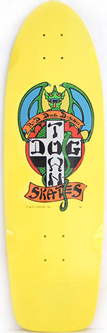 Dogtown OG Red Dog 70'S Rider Bright Yellow Dip Shaped Deck 9.00 X 30.57