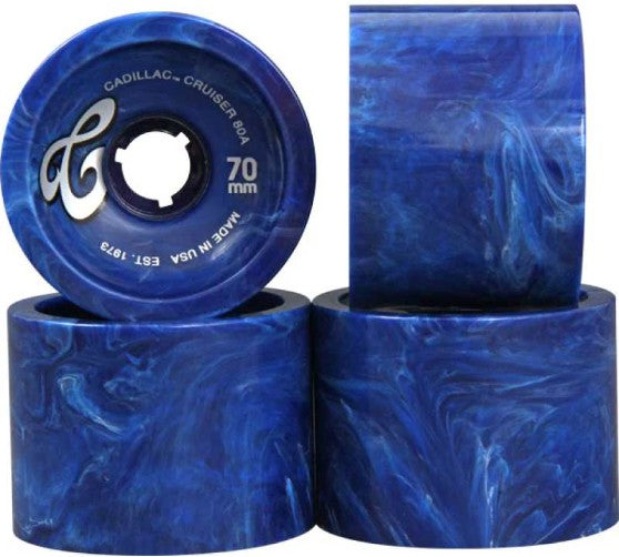 Cadillac Cruisers Blue Marble 70MM 80A (Set of 4)