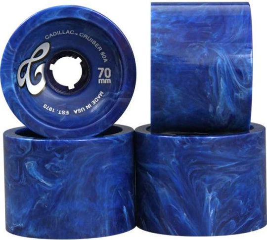 Cadillac Cruisers Blue Marble 70MM 80A (Set of 4)