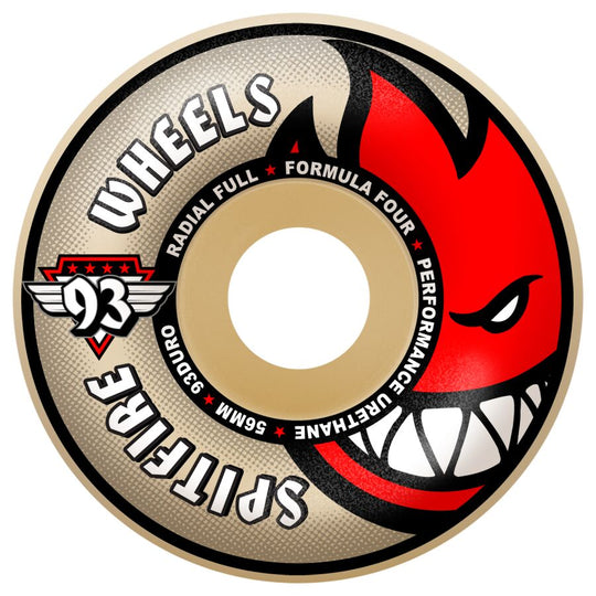 Spitfire Formula Four Radial Full 56MM 93D (Set of 4)