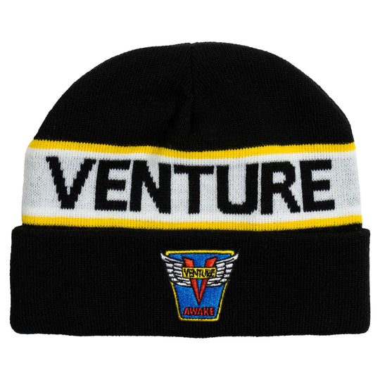 Venture Emblem Cuff Beanie Black/White/Yellow