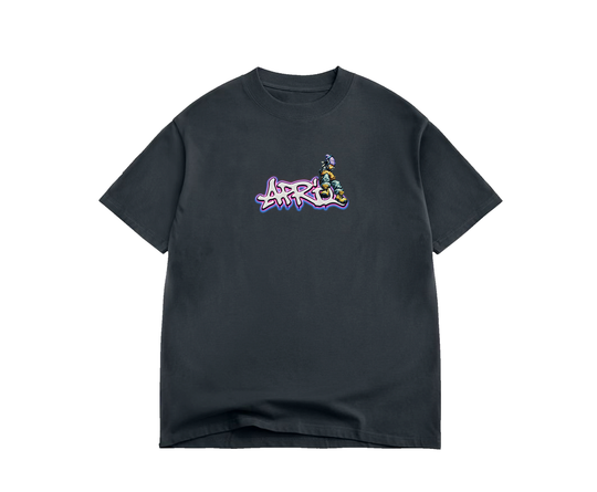 April Dude Vintage Black Tee