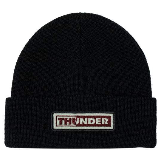Thunder Bolts Patch Beanie Black