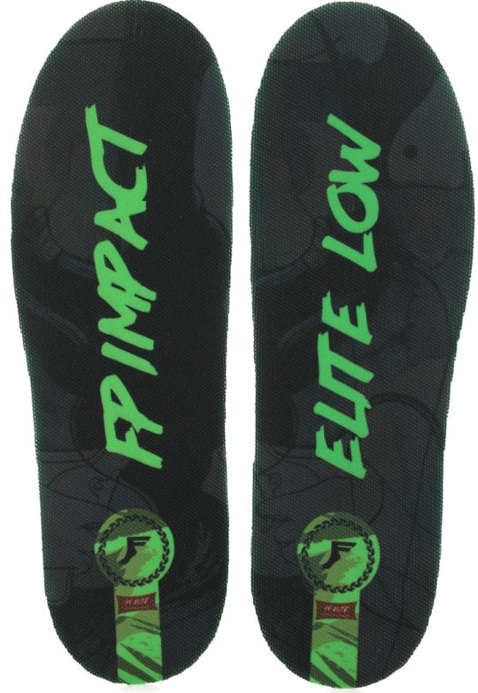 Footprint Kingfoam Elite Quantum Heel Black Camo/Green Thin 3MM TOE/5MM Heel Insoles Small (3-8)